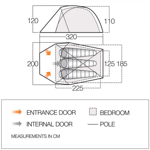 Палатка Vango Mirage Pro 300 Pamir Green