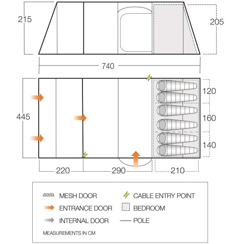 Палатка Vango Somerton 650XL Sky Blue