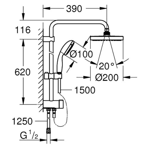 Набор смесителей GROHE BauLoop 3в1 (123214TM)
