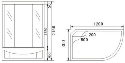 Гидромассажный бокс Q-tap SBM12080.2L SAT Fabric (QTSBM120802LSAT)
