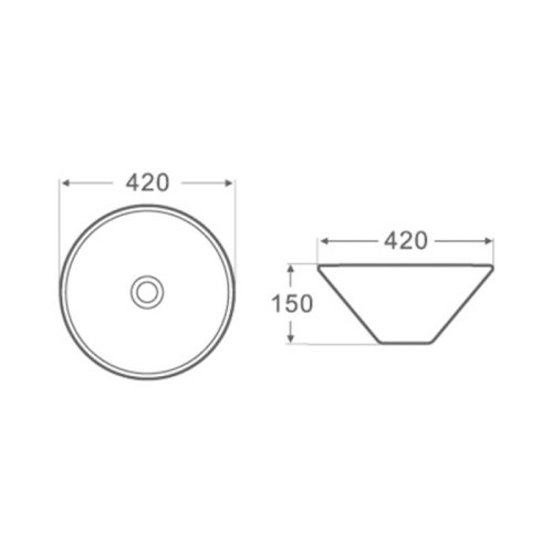 Умивальник Q-tap Amazon WHI 4037 / F008 з донним клапаном (QTAMAWHI4037F008)