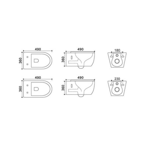 Унитаз подвесной Q-tap Robin WHI 2196 безободковый (QTROBWHI2196)