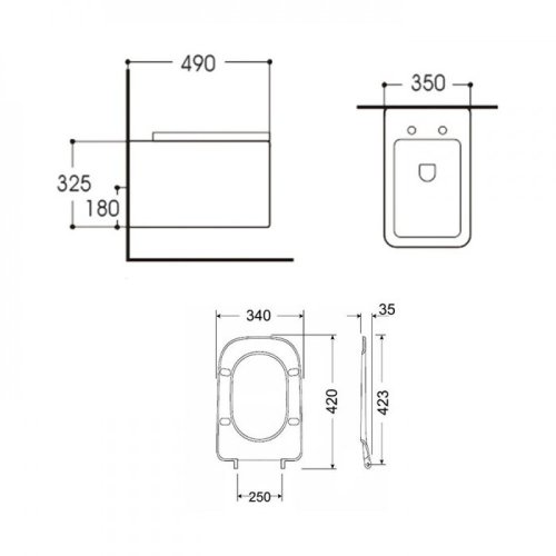 Унитаз подвесной Q-tap Sparrow WHI 1148 (QTSPARWHI1148)