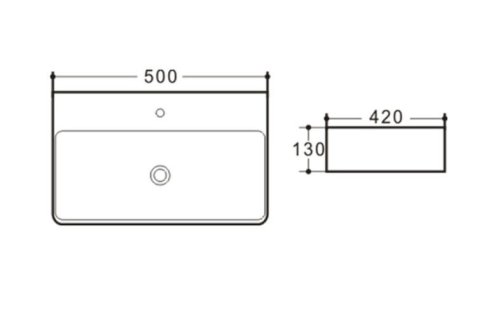 Умывальник Q-tap Nando WHI 404A/F008 с донным клапаном (QTNANDOWHIA404AF008)