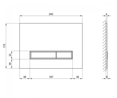 Кнопка змиву Q-tap Nest PL M08GLWHI (QTNESTPLM08GLWHI)