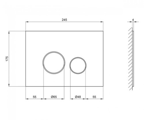 Клавиша смыва Q-tap Nest PL M11GLWHI (QTNESTPLM11GLWHI)