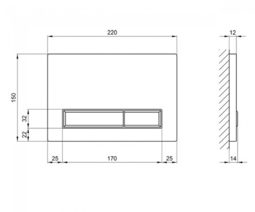 Кнопка змиву Q-tap Nest PL M08CRM (QTNESTPLM08CRM)