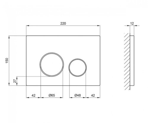 Клавиша смыва Q-tap Nest PL M11CRM (QTNESTPLM11CRM)