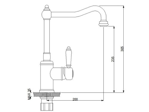 Смеситель для кухни NEWARC Elite 130538