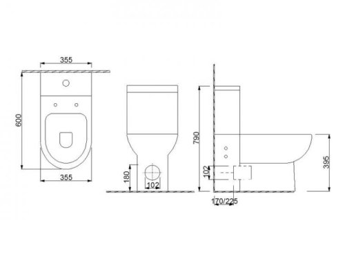 Унитаз-компакт NEWARC Modern Rimless 3822B NEW