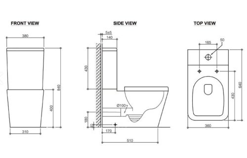 Унитаз-компакт Asignatura Angle Rimless 87802505