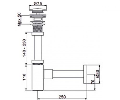 Сифон для умывальника NEWARC 760523