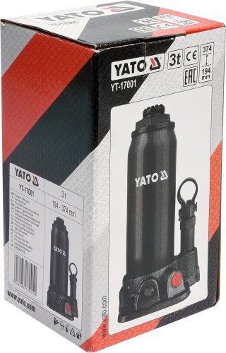 Домкрат гидравлический бутылочный YATO YT-17001 3т