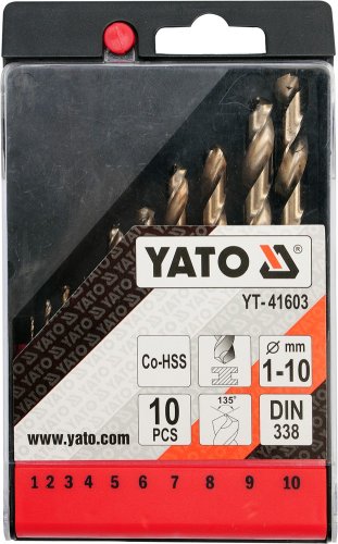 Набор сверл по металлу YATO YT-41603 (10 предметов)