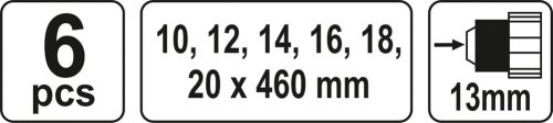 Набор сверл спиральных по дереву YATO YT-3299 (6 предметов)