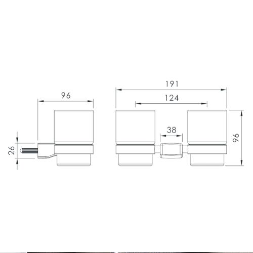 Стакан для зубных щеток Imprese Grafiky ZMK041807240