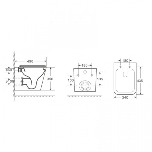Унитаз подвесной Q-tap Tern WHI 1052 безободковый (QTTERNWHI2196)