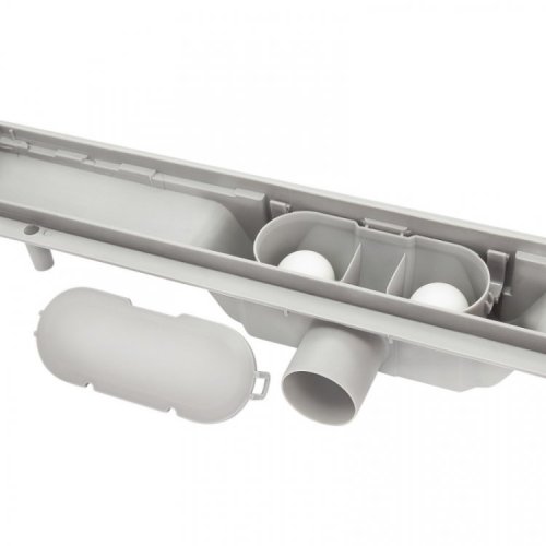 Трап линейный Q-tap Dry FA304-600 с нержавеющей решеткой 600х73 (QTDRYFA304600)