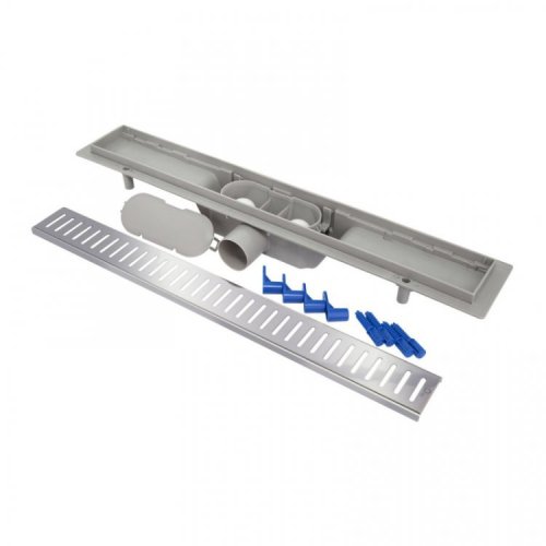 Трап линейный Q-tap Dry FA304-600 с нержавеющей решеткой 600х73 (QTDRYFA304600)