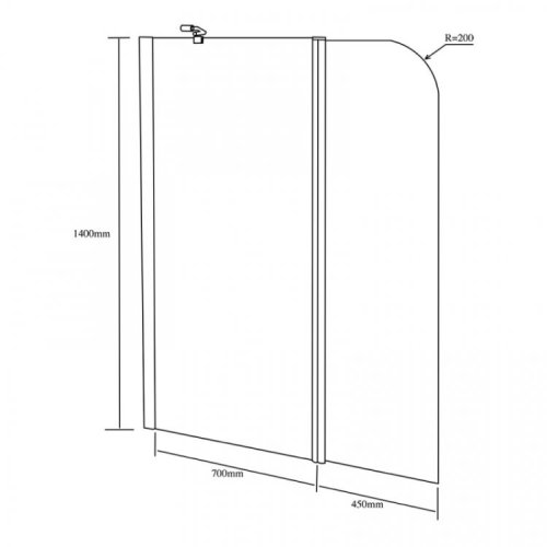 Штора на ванну Lidz Brama SS120x140.CRM.FR Frost (LBSS120140CRMFRL)