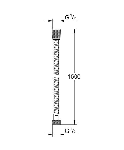 Металлический душевой шланг Grohe Relexaflex Metal 1500 мм 28105000