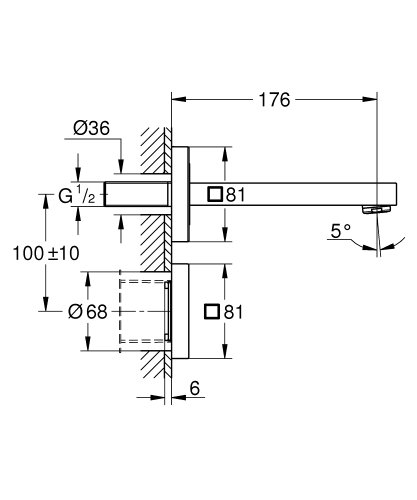 Змішувач прихованого монтажу Grohe Eurocube E 36442000