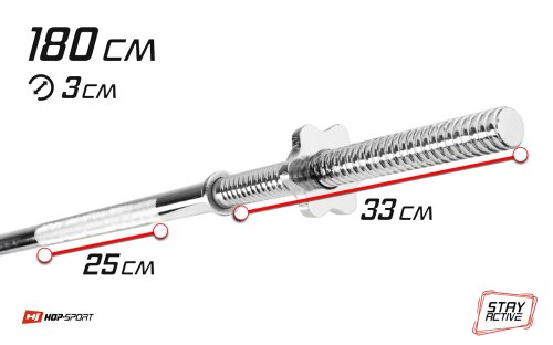 Набір Hop-Sport Premium 90 кг з грифом для штанги