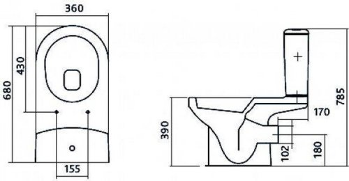 Бачок Kolo Quattro K64001000