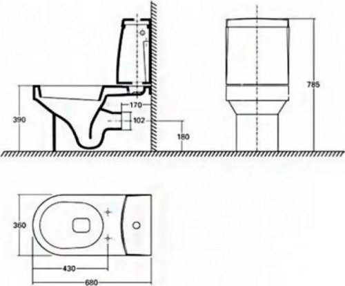 Унітаз Kolo Quattro K63200 + K64001000