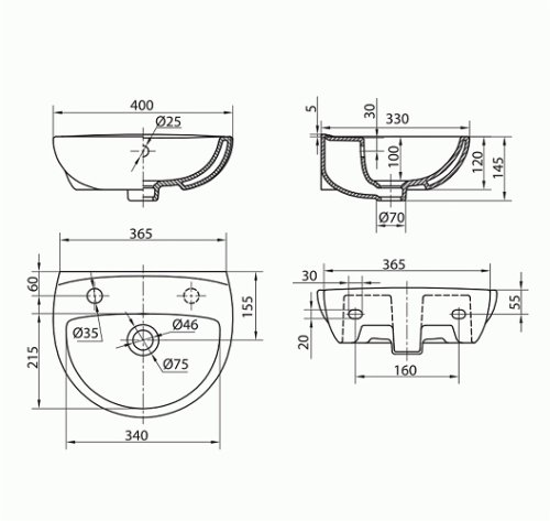 Умывальник Kolo Freja L72340000