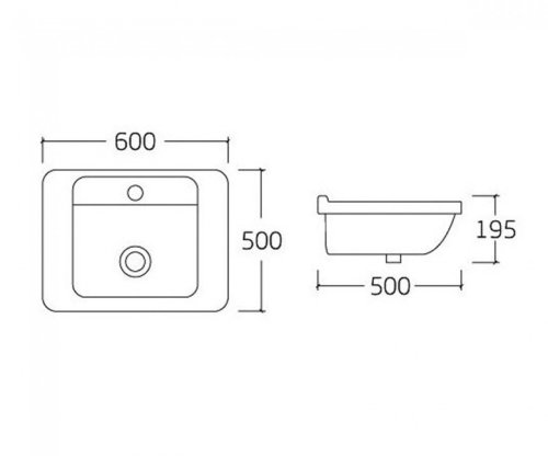 Умывальник Volle 13-01-726