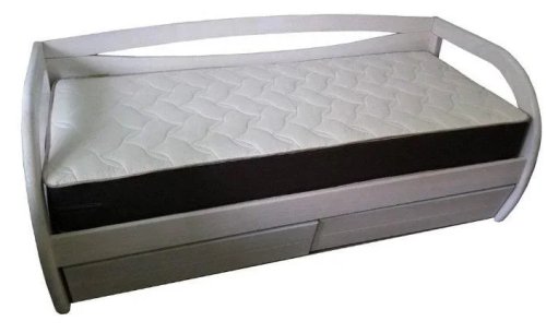 Кровать односпальная МИКС-мебель Бавария с ящиками 80x200 слоновая кость