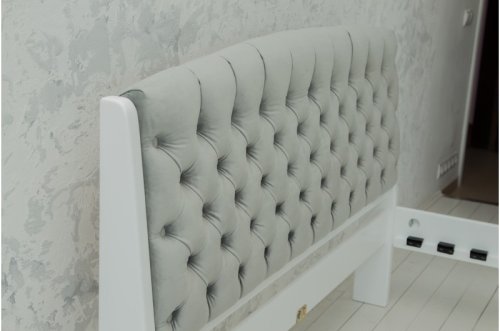 Ліжко двоспальне МІКС-меблі Вірджинія 160x200 горіх / Беатрис 03