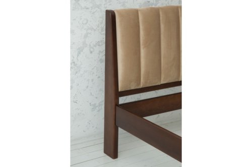 Ліжко двоспальне МІКС-меблі Каліфорнія 160x200 темний горіх / Беатрис 03