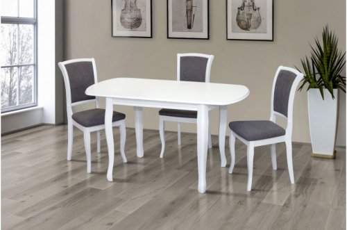 Стіл обідній МІКС-меблі Турин 110-140x70 білий