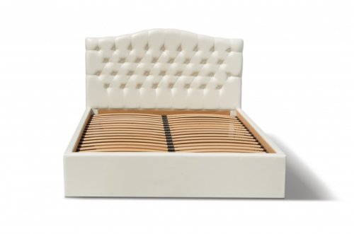 Кровать двуспальная МИКС-мебель Доминика с подъемным механизмом 160x200 кожзам Лорд 20 серый