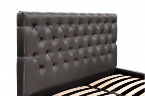 Кровать двуспальная МИКС-мебель Колизей с подъемным механизмом 160x200 кожзам KanzasLatte бежевый