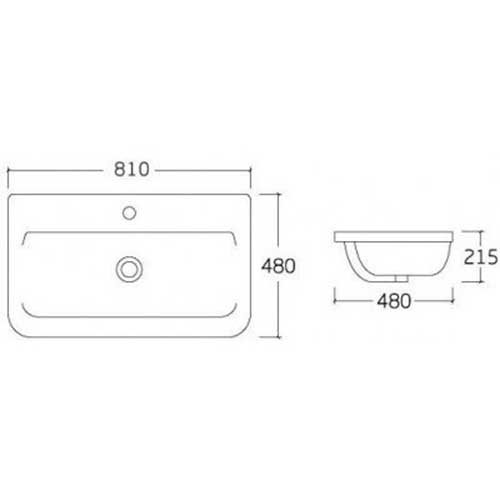 Умывальник Volle 13-01-80W