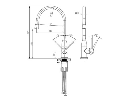 Змішувач для кухні Asignatura Delicate 80548602