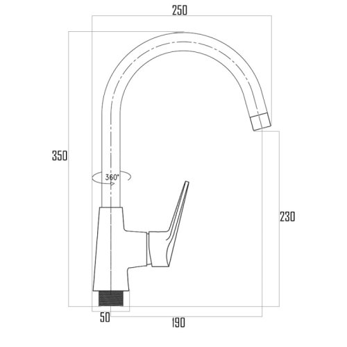 Смеситель для кухни Qtap Arena CRM 007F (QTARECRM007F)