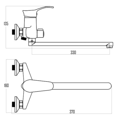 Смеситель для ванны Qtap Arena CRM 005 New (QTARECRM005NEW)