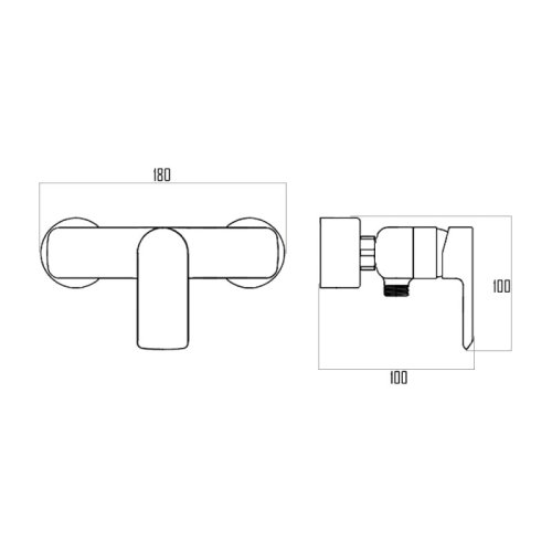 Смеситель для душа Qtap Uno CRM 010 (QTUNOCRM010)