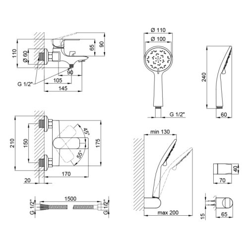 Змішувач для ванни Qtap Uno CRM 006 New (QTUNOCRM006NEW)