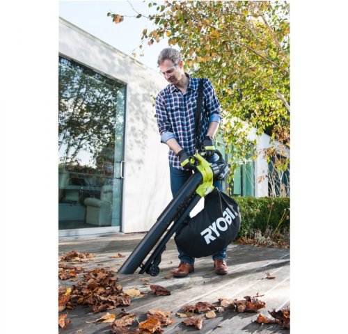 Воздуходувка-пылесос аккумуляторная Ryobi ONE+ OBV18 с зарядным и аккумулятором 4 А/г,18В