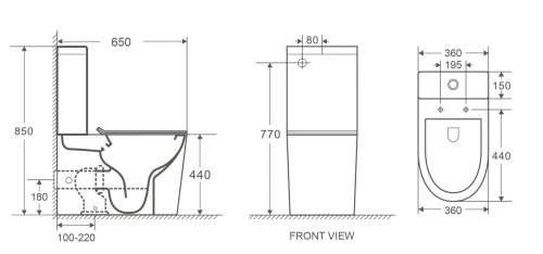 Унитаз VOLLE Nemo Rimless 13-17-377 Black