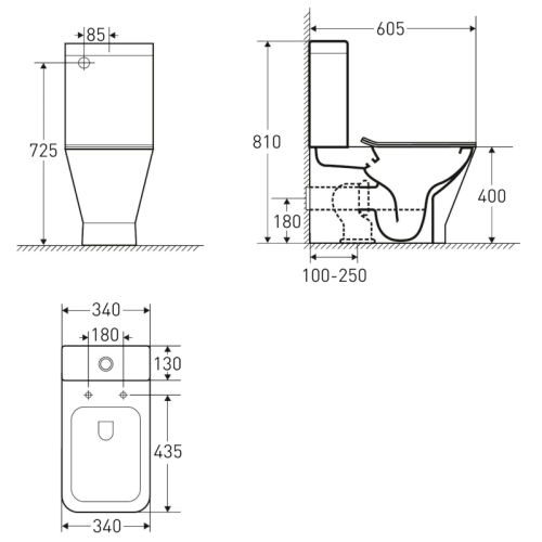 Унитаз VOLLE Leon Rey Rimless 13-11-858