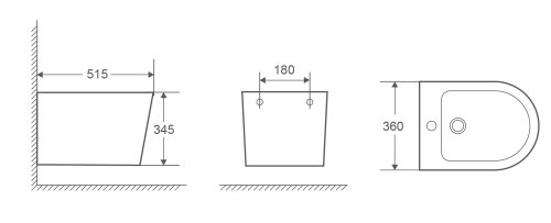 Біде VOLLE Nemo 13-17-036 Black