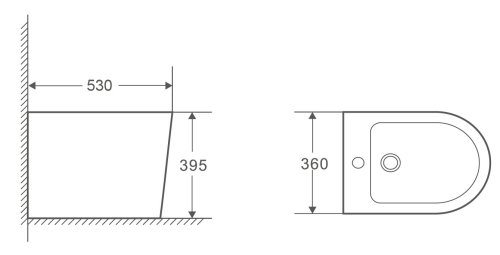 Біде VOLLE Nemo 13-17-046 Black