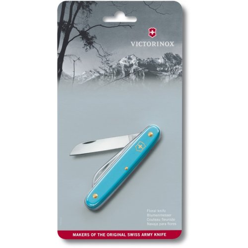 Складаний ніж Victorinox садовий Floral Блакитний 3.9050.25B1