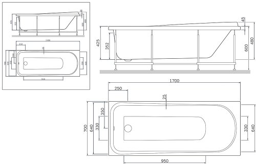 Панель для ванны AM.PM Like 170x70 W80A-170-070W-P